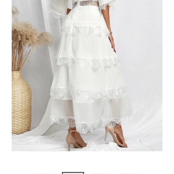 White Lace Tiered Maxi Dress - Brand New, Size Small - Picture 8 of 12